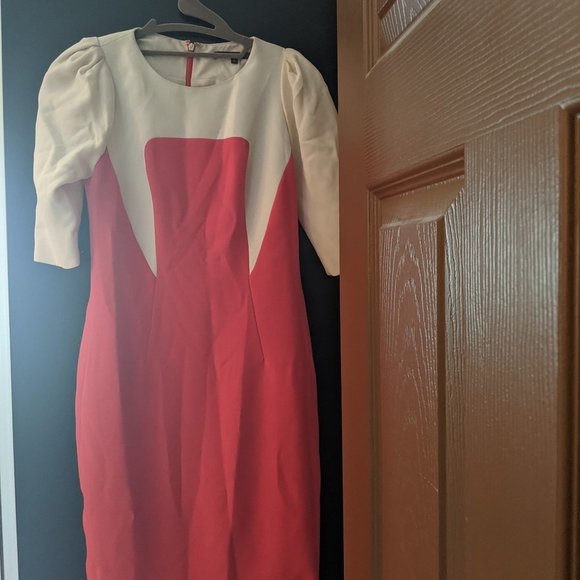 Rachel Roy White and Orange Dress - Size 2 - Picture 1 of 4